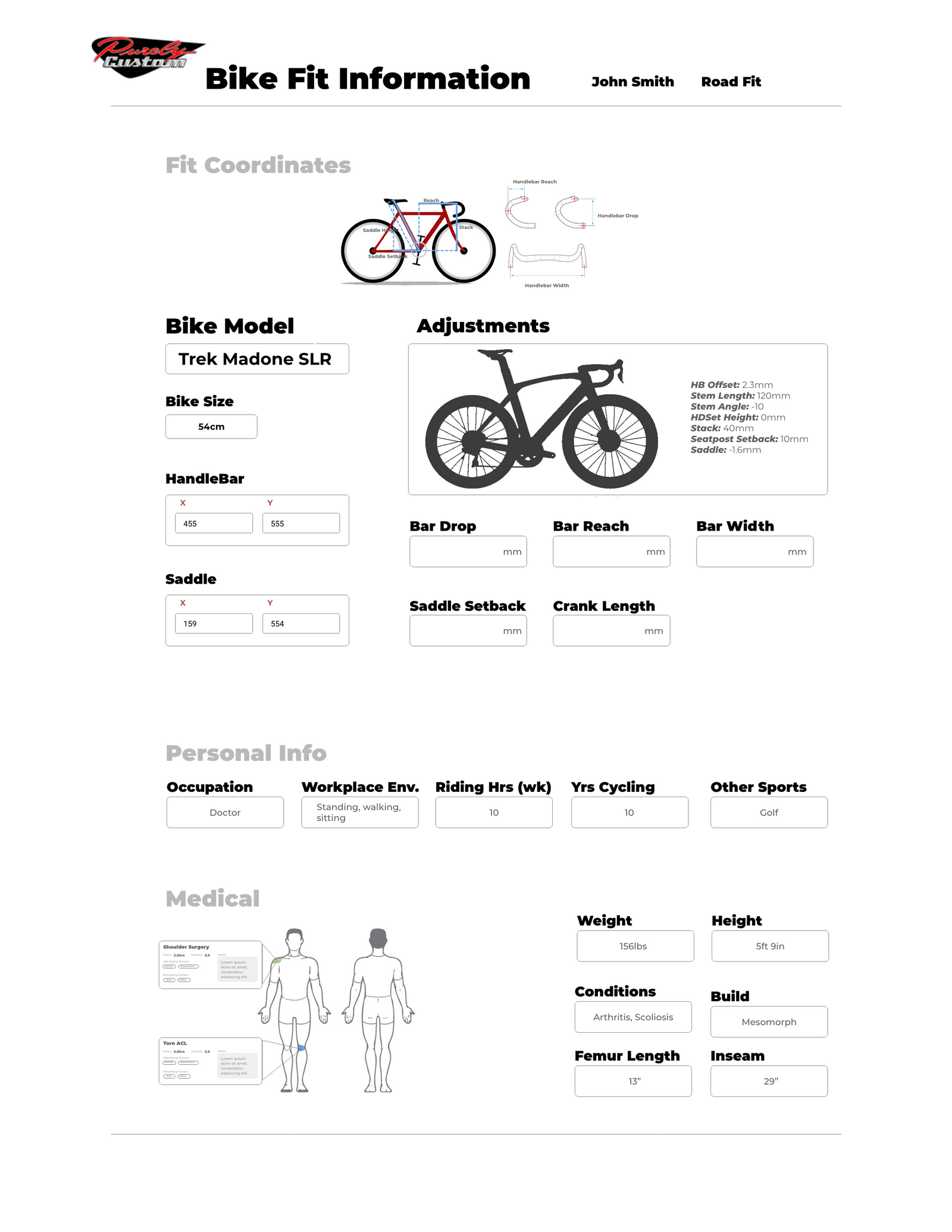 Pure Position Premium Bike Fitting Software